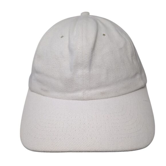 Nissun Slideback Hat White One Size Adjustable Vented Holes 6 Panel Blank - Picture 1 of 8